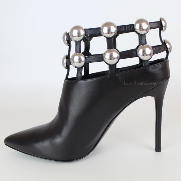 NEW ALEXANDER WANG Tina Studs Leather Boots - Picture 6 of 16